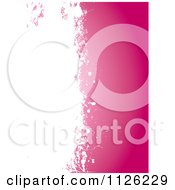 Clipart Of A Grungy White On Pink Splatter Background Royalty Free Vector Illustration by michaeltravers