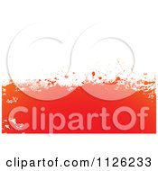 Poster, Art Print Of Grungy Orange On White Splatter Background