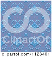 Clipart Of A Seamless Blue Floral Gaudy Texture Background Pattern Royalty Free CGI Illustration