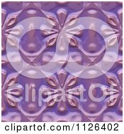 Clipart Of A Seamless Purple Floral Gaudy Texture Background Pattern Royalty Free CGI Illustration