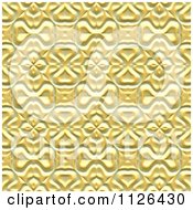 Clipart Of A Seamless Yellow Floral Gaudy Texture Background Pattern Royalty Free CGI Illustration