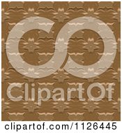 Clipart Of A Seamless Brown Floral Gaudy Texture Background Pattern Royalty Free CGI Illustration