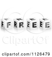 Clipart Of 3d FREE Cubes Royalty Free Vector Illustration