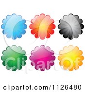 Poster, Art Print Of Shiny Colorful Flower Icons