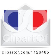 Clipart Of A French Letter In An Envelope Royalty Free Vector Illustration by Andrei Marincas