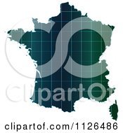 Poster, Art Print Of Map Of France With Grid Lines