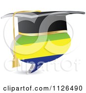 3d Graduation Gabon Flag Chat Balloon