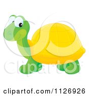 Cartoon Of A Cute Tortoise Royalty Free Clipart