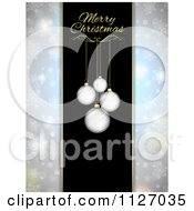 Poster, Art Print Of Christmas Menu Cover With Ornaments And Text And Snowflake Sides