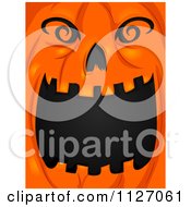 Poster, Art Print Of Open Mouthed Jackolantern Halloween Pumpkin