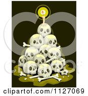 Poster, Art Print Of Candle Burning On A Stack Of Skulls