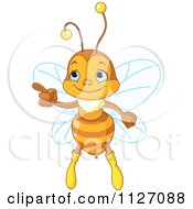 Poster, Art Print Of Cute Honey Bee Pointing