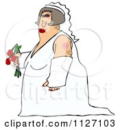 Poster, Art Print Of Battered Wife Bride With Bruises A Black Eye And Cast