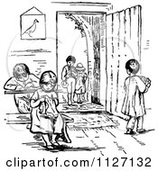Poster, Art Print Of Retro Vintage Black And White Children In A School Room