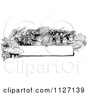 Clipart Of A Retro Vintage Black And White Insect And Frog Band Banner Royalty Free Vector Illustration by Prawny Vintage