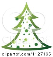 Clipart Of A Green Christmas Tree Royalty Free Vector Illustration by dero