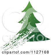 Clipart Of A Grungy Christmas Tree Royalty Free Vector Illustration by dero