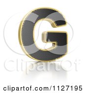 3d Gold Rimmed Perforated Metal Letter G