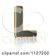 Poster, Art Print Of 3d Gold Rimmed Perforated Metal Letter L