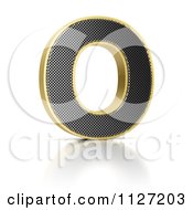 Poster, Art Print Of 3d Gold Rimmed Perforated Metal Letter O