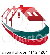 Poster, Art Print Of Houses With Roof Tops 2