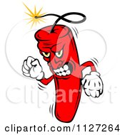 Poster, Art Print Of Red Angry Dynamite Mascot