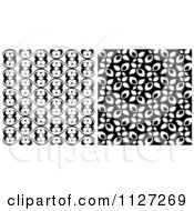 Poster, Art Print Of Seamless Black And White Background Patterns