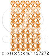 Clipart Of A Seamless Orange And Gray Circle Background Pattern Royalty Free Vector Illustration