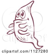 Clipart Of A Cute Amoeba Or Monster 4 Royalty Free Vector Illustration