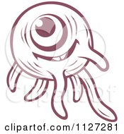 Clipart Of A Cute Amoeba Or Monster 3 Royalty Free Vector Illustration