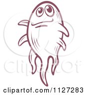 Clipart Of A Cute Amoeba Or Monster 2 Royalty Free Vector Illustration
