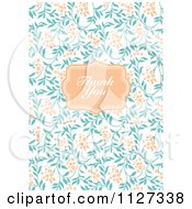 Thank You Frame Over Orange And Blue Floral Vines