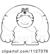 Poster, Art Print Of Outlined Depressed Buff Cat