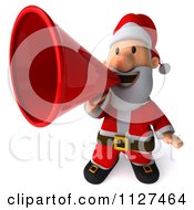 Clipart Of A 3d Santa Announcing 2 Royalty Free CGI Illustration
