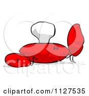 Clipart Of A Cartoon Happy Chef Crab 8 Royalty Free CGI Illustration