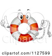 Poster, Art Print Of Life Buoy Mascot Holding A Thumb Up