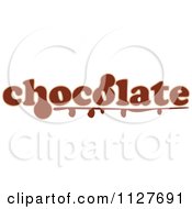 Clipart Of Chocolate Text Royalty Free Vector Illustration