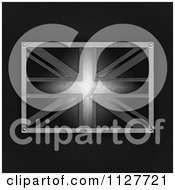 Poster, Art Print Of 3d Metal Union Jack Flag Over Leather