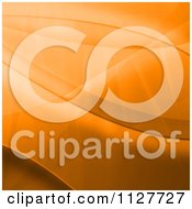 Poster, Art Print Of Abstract Orange Background With Waves And Light