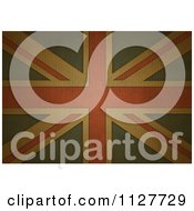 Clipart Of A Union Jack Flag On Corrugated Cardboard Royalty Free Illustration