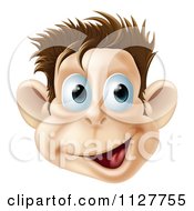 Poster, Art Print Of Happy Laughing Monkey Face