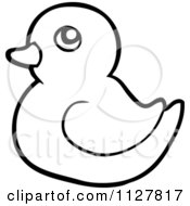 Poster, Art Print Of Outlined Toy Rubber Duck