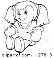 Poster, Art Print Of Outlined Toy Doll