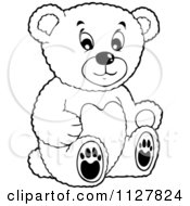 Poster, Art Print Of Outlined Toy Teddy Bear
