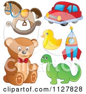 Cartoon Of Childrens Toys Royalty Free Vector Clipart by visekart