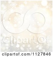 Clipart Of A Pastel Snowflake And Sparkle Background Royalty Free Vector Illustration by KJ Pargeter