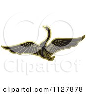Poster, Art Print Of Gold Swan Flying 1