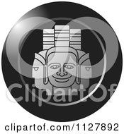 Grayscale Indian God Faces Icon