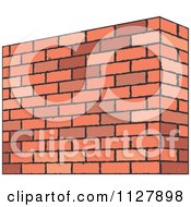Clipart Of A Brick Wall Royalty Free Vector Illustration by Lal Perera