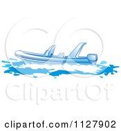 Poster, Art Print Of Boat In Blue Tones 2